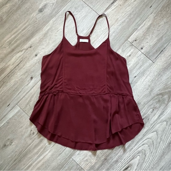 🔥SALE - any 4/$20. Gentle Fawn Red camisole with scoop neck and peplum - Picture 1 of 5